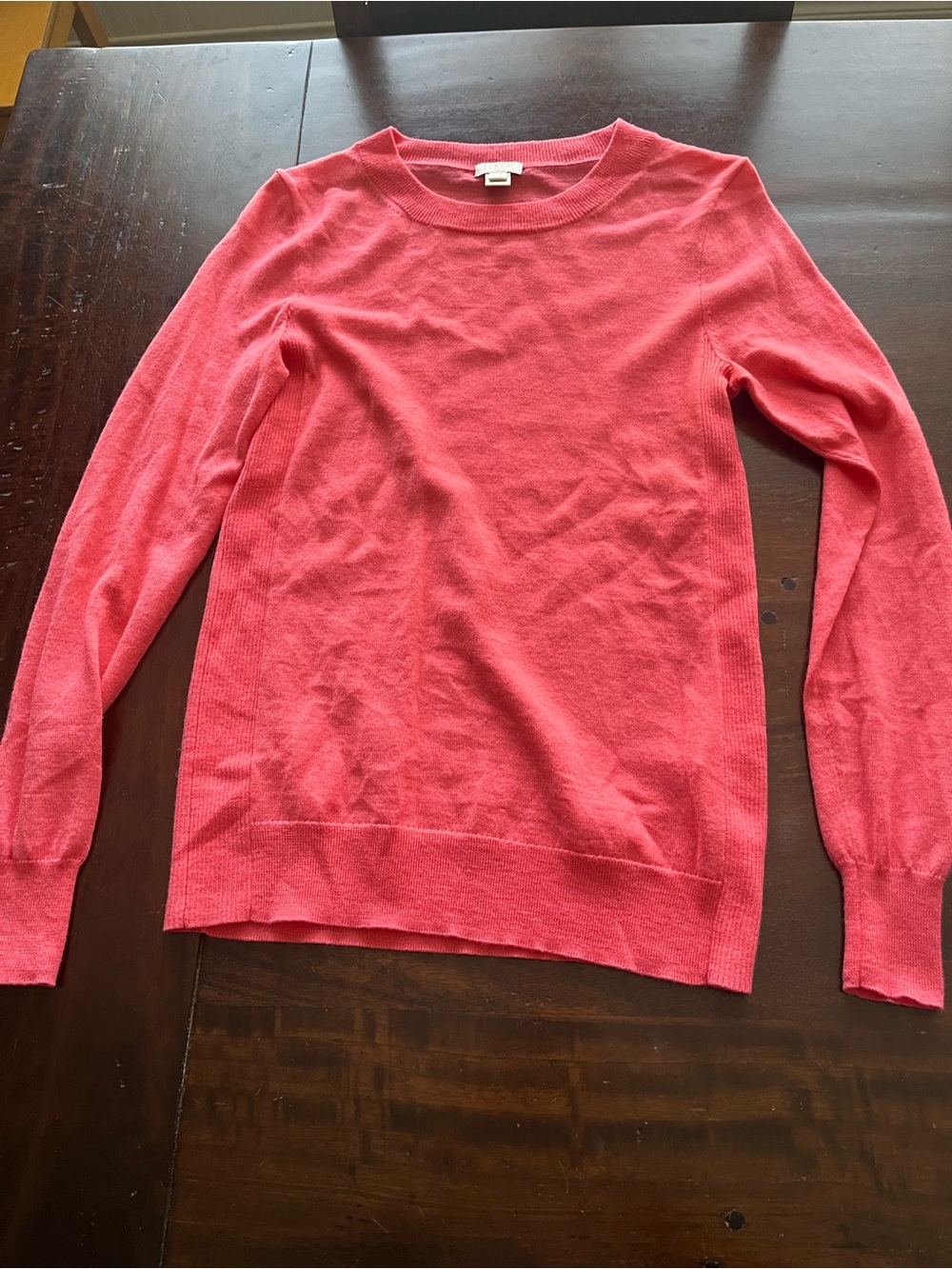 J. Crew Coral Crewneck Sweater